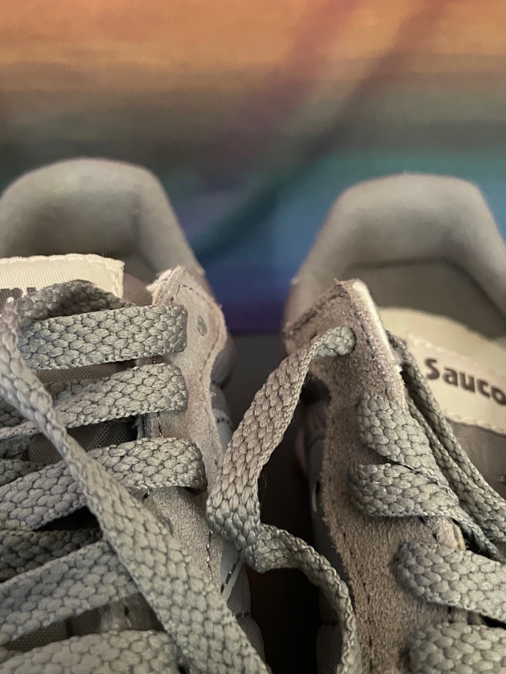 Saucony Originals Bullet Gray White Suede Nylon Sneakers Men’s 7 Heritage - Picture 9 of 14
